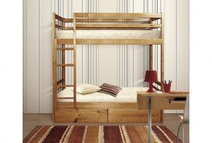 Кровать двухъярусная из массивной древесины Классика в Ревде - revda.ok-mebel.com | фото 1