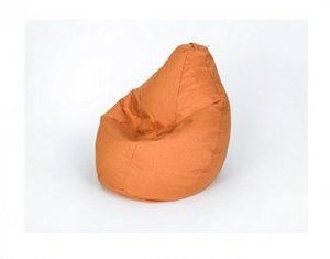 Кресло-мешок Груша велюр оранжевое малое в Ревде - revda.ok-mebel.com | фото 1