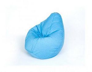 Кресло-мешок Груша велюр голубое малое в Ревде - revda.ok-mebel.com | фото 1