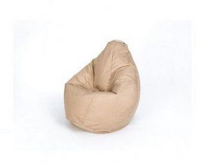 Кресло-мешок Груша велюр песочное большое в Ревде - revda.ok-mebel.com | фото 1