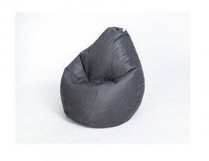 Кресло-мешок Груша велюр темно - серое малое в Ревде - revda.ok-mebel.com | фото 1