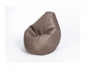 Кресло-мешок Груша велюр коричневое малое в Ревде - revda.ok-mebel.com | фото 1