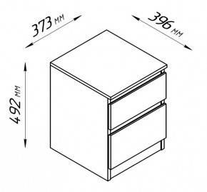 2.03.03.050.4 КАСТОР тумба 2 ящика RU серая в Ревде - revda.ok-mebel.com | фото 3