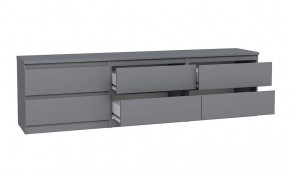 2.03.03.110.4 КАСТОР тумба 6 ящиков RU серая в Ревде - revda.ok-mebel.com | фото 3