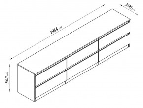 2.03.03.110.4 КАСТОР тумба 6 ящиков RU серая в Ревде - revda.ok-mebel.com | фото 4
