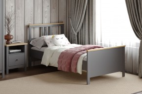 2.08.04.050.15 САГА кровать одинарная 90х200 серая/ясень в Ревде - revda.ok-mebel.com | фото 4
