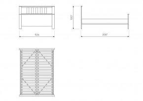 2.08.04.060.14 САГА кровать двойная 140х200 белая/ясень в Ревде - revda.ok-mebel.com | фото 3