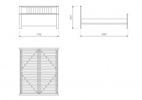 2.08.04.070.15 САГА кровать двойная 160х200 серая/ясень в Ревде - revda.ok-mebel.com | фото 3