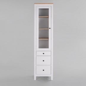 2.08.07.120.14 САГА шкаф с витриной 50 белый/ясень RU в Ревде - revda.ok-mebel.com | фото 2