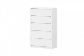 АЙДЕН КМ06-700 Комод 5 ящиков (белый) в Ревде - revda.ok-mebel.com | фото