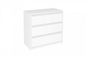АЙДЕН КМ06-800 Комод 3 ящика (белый) в Ревде - revda.ok-mebel.com | фото