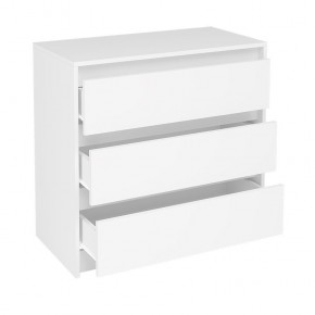 АЙДЕН КМ06-800 Комод 3 ящика (белый) в Ревде - revda.ok-mebel.com | фото 2