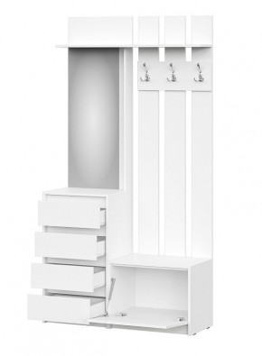 АЙДЕН Прихожая (модульная) белый в Ревде - revda.ok-mebel.com | фото 2