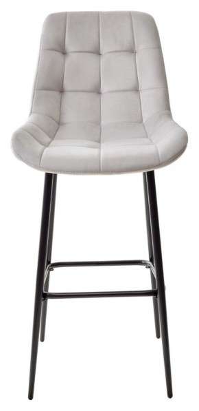 Барный стул ХОФМАН, цвет H-09 Светло-серый, велюр / черный каркас М-City в Ревде - revda.ok-mebel.com | фото 5