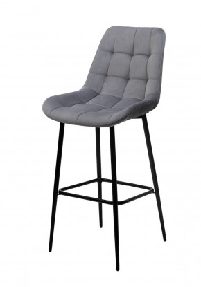 Барный стул ХОФМАН, цвет H-14 Серый, велюр / черный каркас М-City в Ревде - revda.ok-mebel.com | фото
