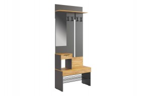 БАСКО Прихожая К7 (графит) в Ревде - revda.ok-mebel.com | фото 2