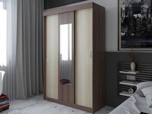 Шкаф-купе Бася ясень в Ревде - revda.ok-mebel.com | фото 1