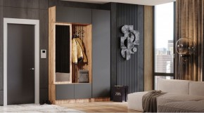 БАВАРИЯ Прихожая (дуб вотан/графит) в Ревде - revda.ok-mebel.com | фото