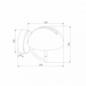 Бра Eurosvet Emisfero 50083/1 LED золото в Ревде - revda.ok-mebel.com | фото 3