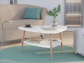 ДЕЛЬТА Стол журнальный (белый мрамор) в Ревде - revda.ok-mebel.com | фото