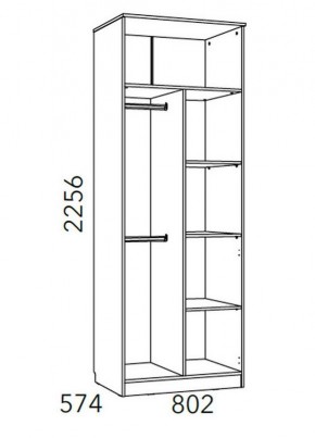 Детская Фанк Шкаф для одежды НМ 014.07 М в Ревде - revda.ok-mebel.com | фото 3