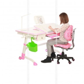 Парта-трансофрмер Amare Pink с выдвижным ящиком в Ревде - revda.ok-mebel.com | фото 4