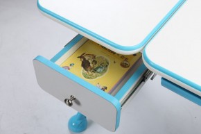 Парта-трансформер Amare II Blue с надстройкой и выдвижным ящиком в Ревде - revda.ok-mebel.com | фото 5