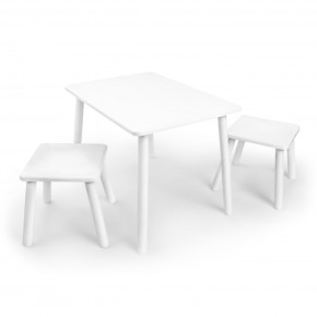 Детский комплект стол и два табурета Rolti Baby (белая столешница/белое сиденье/белые ножки) в Ревде - revda.ok-mebel.com | фото 1