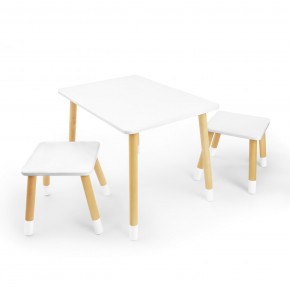 Детский комплект стол и два табурета Rolti Baby (белая столешница/белое сиденье/береза ножки) в Ревде - revda.ok-mebel.com | фото