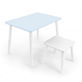 Детский комплект стол и табурет Rolti Baby (голубая столешница/белое сиденье/белые ножки) в Ревде - revda.ok-mebel.com | фото 1
