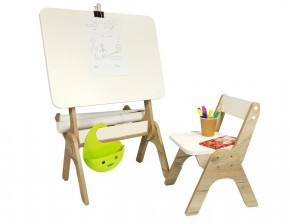 Детский растущий стол-парта и стул Я САМ "Умка" (Дуб/Серый) в Ревде - revda.ok-mebel.com | фото 3