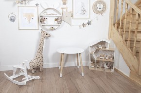Детский стол круглый Rolti Baby (белый/береза, массив березы/мдф) в Ревде - revda.ok-mebel.com | фото