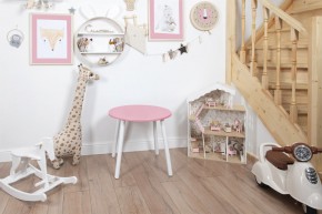 Детский стол круглый Rolti Baby (розовый/белый, массив березы/мдф) в Ревде - revda.ok-mebel.com | фото