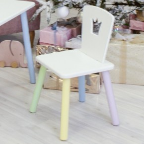 Детский стул Корона (Белый/Белый/Цветной) в Ревде - revda.ok-mebel.com | фото