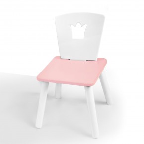 Детский стул Корона (Белый/Розовый/Белый) в Ревде - revda.ok-mebel.com | фото