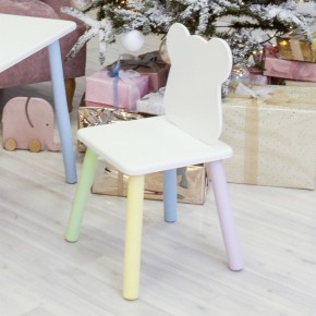 Детский стул Мишутка (Белый/Белый/Цветной) в Ревде - revda.ok-mebel.com | фото