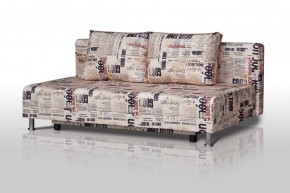 Диван-кровать Комфорт без подлокотников Принт "Gazeta" (2 подушки) в Ревде - revda.ok-mebel.com | фото 1
