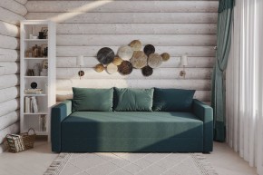 Диван-кровать Вало сине-зелёный, ткань рогожка в Ревде - revda.ok-mebel.com | фото