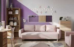 Диван-кровать Тулисия светло-розовый, ткань рогожка в Ревде - revda.ok-mebel.com | фото 1