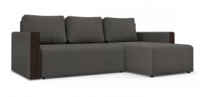 Диван угловой Алиса 3 Bahama STEEL - Teos Dark Brown в Ревде - revda.ok-mebel.com | фото