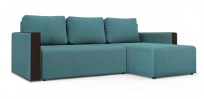 Диван угловой Алиса 3 Vital BLUE - Teos Dark Brown в Ревде - revda.ok-mebel.com | фото