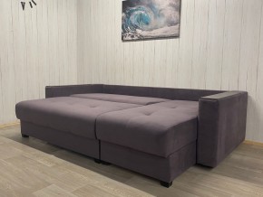 Диван угловой Комфорт-3 (НПБ+МДФ) велюр Monaco 8 в Ревде - revda.ok-mebel.com | фото 3