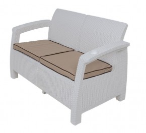 Диван Yalta Premium Sofa 2 Set (Ялта) белый (+подушки под спину) в Ревде - revda.ok-mebel.com | фото 1