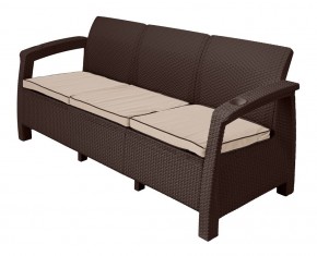 Диван Yalta Premium Sofa 3 Set (Ялта) шоколадный (+подушки под спину) в Ревде - revda.ok-mebel.com | фото 1