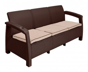 Диван Yalta Premium Sofa 3 Set (Ялта) шоколадный (+подушки под спину) в Ревде - revda.ok-mebel.com | фото 2