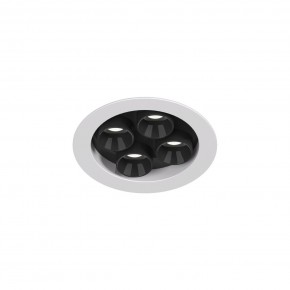 DK2510-WB Встраиваемый светильник SPACE со светодиодом d65 220V 8W 38° 4000К IP20 белый/черный алюминий в Ревде - revda.ok-mebel.com | фото 4