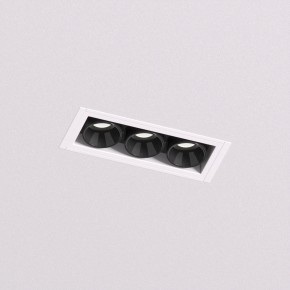DK2530-WB Встраиваемый светильник SPACE со светодиодом под шпатлевку L69mm 220V 6W 38° 4000К IP20 белый/черный алюминий в Ревде - revda.ok-mebel.com | фото