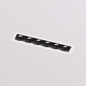 DK2531-WB Встраиваемый светильник SPACE со светодиодом под шпатлевку L126mm 220V 10W 38° 4000К IP20 белый/черный алюминий в Ревде - revda.ok-mebel.com | фото