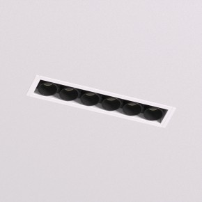 DK2531-WB Встраиваемый светильник SPACE со светодиодом под шпатлевку L126mm 220V 10W 38° 4000К IP20 белый/черный алюминий в Ревде - revda.ok-mebel.com | фото 2