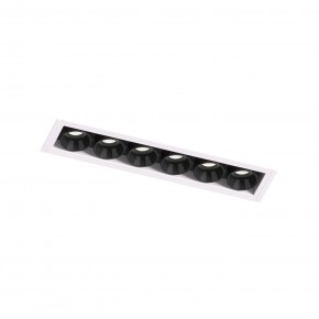 DK2531-WB Встраиваемый светильник SPACE со светодиодом под шпатлевку L126mm 220V 10W 38° 4000К IP20 белый/черный алюминий в Ревде - revda.ok-mebel.com | фото 6
